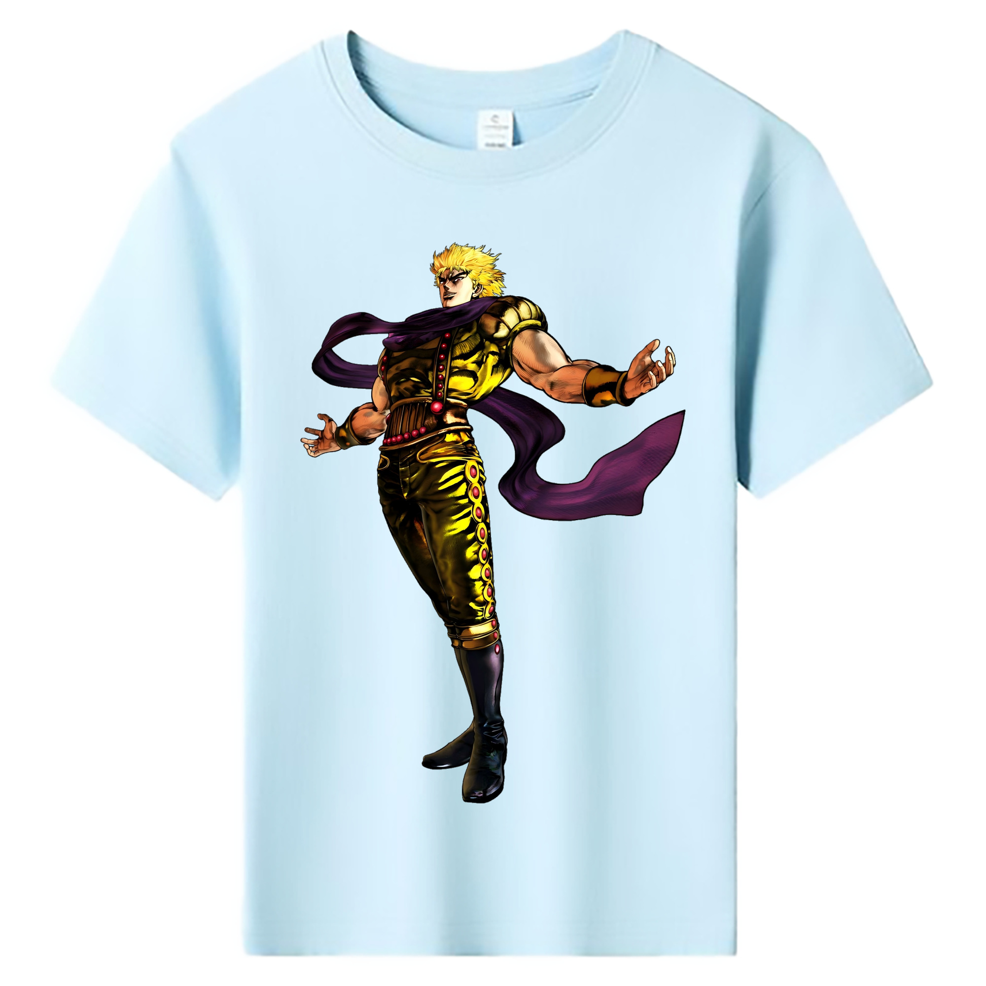 （画像用） ジョジョの奇妙な冒険 ディオ?ブランドー JoJo's Bizarre Adventure Dio Brando 綿100％キッズTシャツ（フロントプリント）